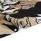 1 Yard Black, Beige & White Floral Burnout Stripes Polyester Crepe Back Satin Fabric 54" Width